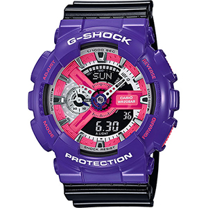 G-Shock Digital Analog Purple Black - GA-110NC-6A